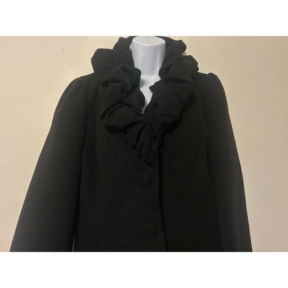 Jou Jou black Wool Lined Double-Breasted Pea Coat NWOT Size Large WMNS - Picture 9 of 16